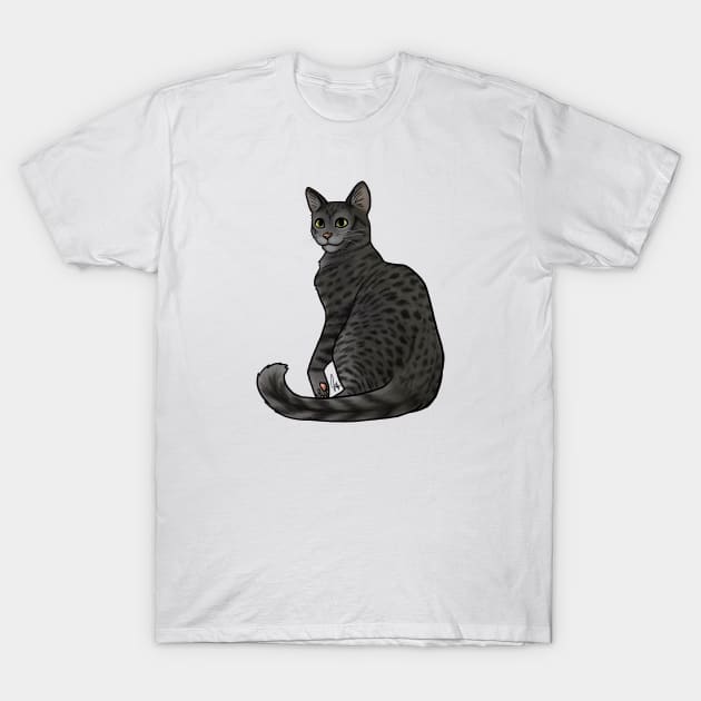 Cat - Egyptian Mau - Black Smoke T-Shirt by Jen's Dogs Custom Gifts and Designs